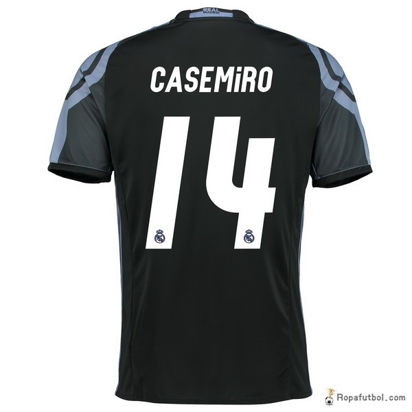 Camiseta Real Madrid Replica Primera Replica Tercera Ropa Casamiro 2016/17 Negro